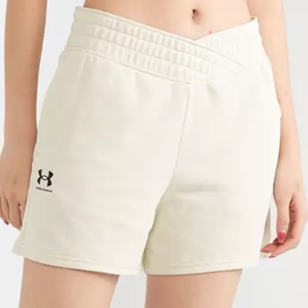 Under armor rival yellow Terry shorts casual women’s plus size 2X